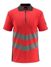 MASCOT-Warnschutz, Warn-Polo-Shirt, Murton,  170 g/m², rot/dunkelanthrazit
