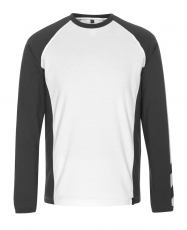 Gr.S MASCOT-Workwear, T-Shirt, Bielefeld, UNIQUE, 195 g/m², weiß/dunkelanthrazit