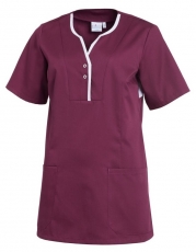 LEIBER-Jobwear, Damen-Schlupfkasack, beere/weiss