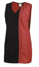LEIBER-Jobwear, Überwurfschürze, Arbeits-Berufs-Schürze, ca. 215g/m², schwarz/rot