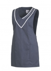 LEIBER-Jobwear, Überwurfschürze, Arbeits-Berufs-Schürze, 215 g/m², denimblue/weiß