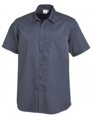 LEIBER-Jobwear, Herren-Hemd, kurzarm, dunkelgrau