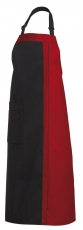 LEIBER-Jobwear, Latzschürze, Arbeits-Berufs-Schürze, Vorbinder, 100 cm, schwarz/rot