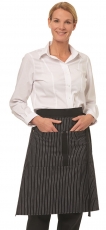 LEIBER-Jobwear, Vorbinder, Arbeits-Berufs-Schürze, ca. 200g/m², schwarz/weiß/schwarz
