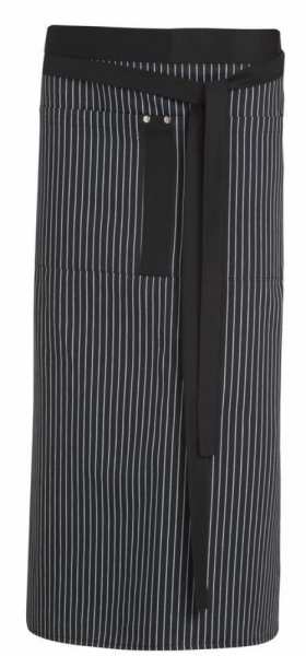 LEIBER-Jobwear, Vorbinder, Arbeits-Berufs-Schürze, ca. 200g/m², schwarz/weiß/schwarz