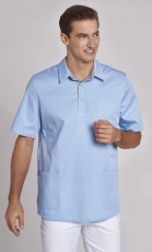 LEIBER-Jobwear, Schlupfkasack, kurzarm, hellblau/silbergrau