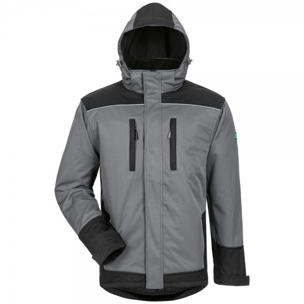 F-ELYSEE-Kälteschutz, Winter-Softshelljacke, *AJAX*,  grau/schwarz