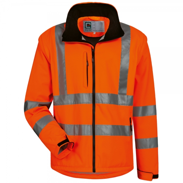 F-SAFESTYLE-Warnschutz, Warnschutz-Softshell-Jacke, *TYLER*, fluoreszierend orange