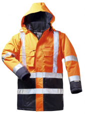 F-ELYSEE-Warnschutz-Parka, *LUIS*, fluoreszierend orange/marine abgesetzt