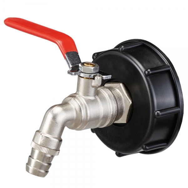 F-EVERTEC-Betriebsbedarf, Adapter S60x6 mit Kugelauslaufventil, 3/4