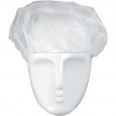 ASATEX-Hygiene, Einweg-Kopfhaube Barettform H52W, weiss, VE = 10 Pkg. á 100 Stk.