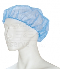 2000 Stück Kopfhaube mit Schirm Einweg PP Vlies Blau 50 cm 