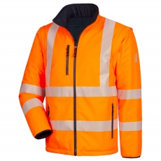 NITRAS-Multifunktions-Warnschutzjacke, Motion Tex Viz Plus, neonorange/marineblau