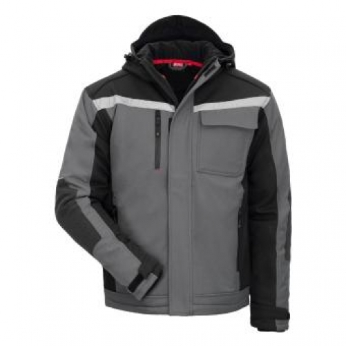 NITRAS Kälteschutz, MOTION TEX PLUS, Winter-Softshelljacke grau / schwarz