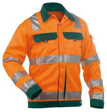 DASSY-Warnschutz, Warn-Jacke DUSSELDORF, mit Reflexstreifen über Schulter,  orange/grün
