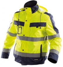 DASSY-Warnschutz, Winter-Warn-Jacke LIMA,   gelb/dunkelblau
