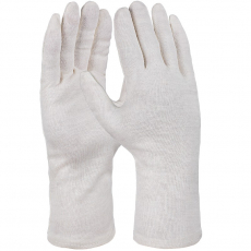 UNIVERSAL, Baumwoll-Trikot-Handschuh, natur,schwere Qualität, gesäumt, VE = 12 Paar