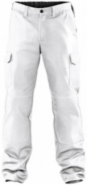 Gr.54 KÜBLER-Workwear, Cargo-Arbeits-Berufs-Bund-Hose, ORGANIQ weiss