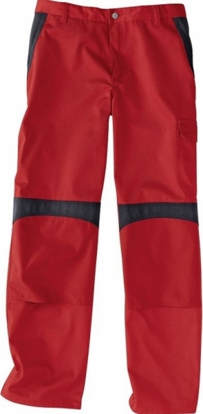 Gr.28 KÜBLER Arbeitshose Berufshose Bundhose, Inno Plus Dress, MG 300, mittelrot/schwarz