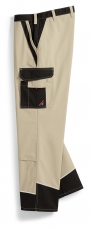 Gr.110 BP Herenhose Bundhose Arbeitshose Berufshose Arbeitskleidung Berufskleidung farblich abgesetzt 1 Schenkeltasche ecru schwarz