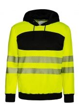 KORNTEX-Warnschutz, EOS Hi-Vis Hoodie mit schwarzer Brustpartie, signal-gelb/schwarz
