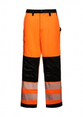 KORNTEX-Warnschutz, EOS Hi-Vis Hose mit schwarzen Partien, signal-orange/schwarz