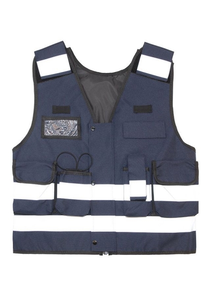 Korntex® Tactical Warnweste Stammheim - Elastischer Bund und 360° Sichtbarkeit - Dunkles Marineblau