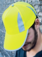 SIAT-POL-O Neon Warncap Warnschutzmütze Schirmmütze Klettverschluß Warnschutz 