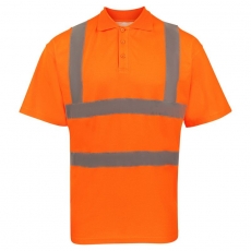 KORNTEX-Warnschutz, Hi-Vis Poly-Cotton Polo Cambridge, signal-orange