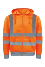 KORNTEX-Warnschutz, Hi-Vis Zipper Hoodie, Galway, Farbe: signal-orange