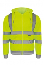 KORNTEX-Warnschutz, Hi-Vis Zipper Hoodie, Galway, Farbe: signal-gelb