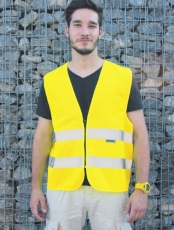 KORNTEX-Warnschutz, Warn-Weste, Standard mit Reißverschluss, gelb