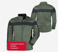 Teamdress-Herren-Softshelljacke ecoFlex oliv/schwarz