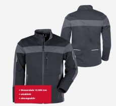 Teamdress-Herren-Softshelljacke ecoFlex schwarz/grau