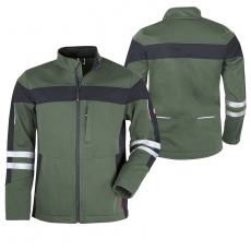 Teamdress-He-Softshelljacke ecoFlex +Refl.17353 oliv/schwarz
