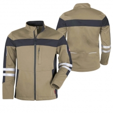 Teamdress-He-Softshelljacke ecoFlex +Refl. 17353 sahara/schw