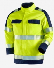 Teamdress-Jacke HighVisMulti leicht oCH warngelb/marine