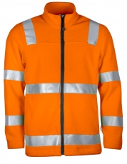 TEAMDRESS-PSA-Warnschutz, Fleecejacke, Kl. 2, warnorange