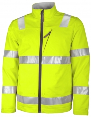 TEAMDRESS-PSA-Warnschutz, Softshelljacke, Kl. 2, warngelb