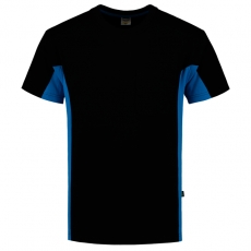 TRICORP-Jobwear, T-Shirt, mit Brusttasche, Bicolor, 190 g/m², black-turquoise
