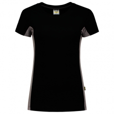 TRICORP-Jobwear, Damen-T-Shirt, Bicolor, 190 g/m², black-grey