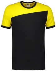 TRICORP-Jobwear, T-Shirt, Basic Fit, Bicolor, Kurzarm, 190 g/m², black-yellow