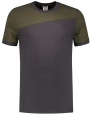 TRICORP-Jobwear, T-Shirt, Basic Fit, Bicolor, Kurzarm, 190 g/m², darkgrey-army