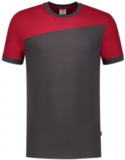 TRICORP-Jobwear, T-Shirt, Basic Fit, Bicolor, Kurzarm, 190 g/m², darkgrey-red