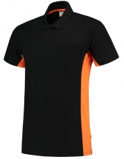 TRICORP-Jobwear, T-Shirt, mit Brusttasche, Bicolor, 180 g/m², black-orange
