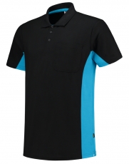 TRICORP-Jobwear, T-Shirt, mit Brusttasche, Bicolor, 180 g/m², black-turquoise