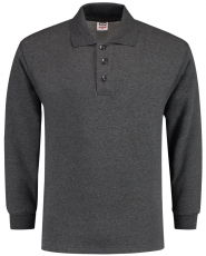 TRICORP-Jobwear, Sweatshirt, Polokragen, Basic Fit, Langarm, 280 g/m², anthrazit meliert