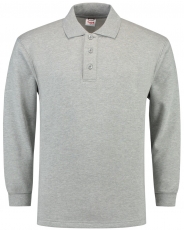 TRICORP-Jobwear, Sweatshirt, Polokragen, Basic Fit, Langarm, 280 g/m², grau meliert