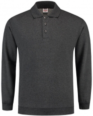 TRICORP-Jobwear, Sweatshirt Polokragen und Bund, Basic Fit, Langarm, 280 g/m², anthrazit meliert