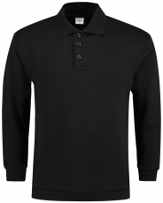 TRICORP-Jobwear, Sweatshirt Polokragen und Bund, Basic Fit, Langarm, 280 g/m², black